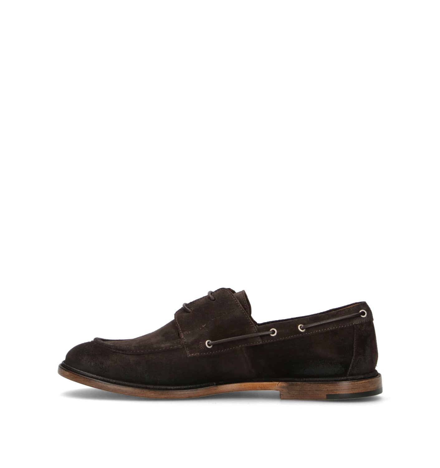 ERNESTO DOLANI Scarpa barca uomo testa di moro in suede