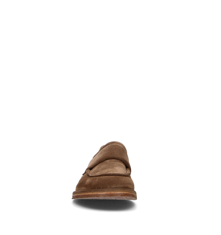 ERNESTO DOLANI Mocassino uomo marrone in suede