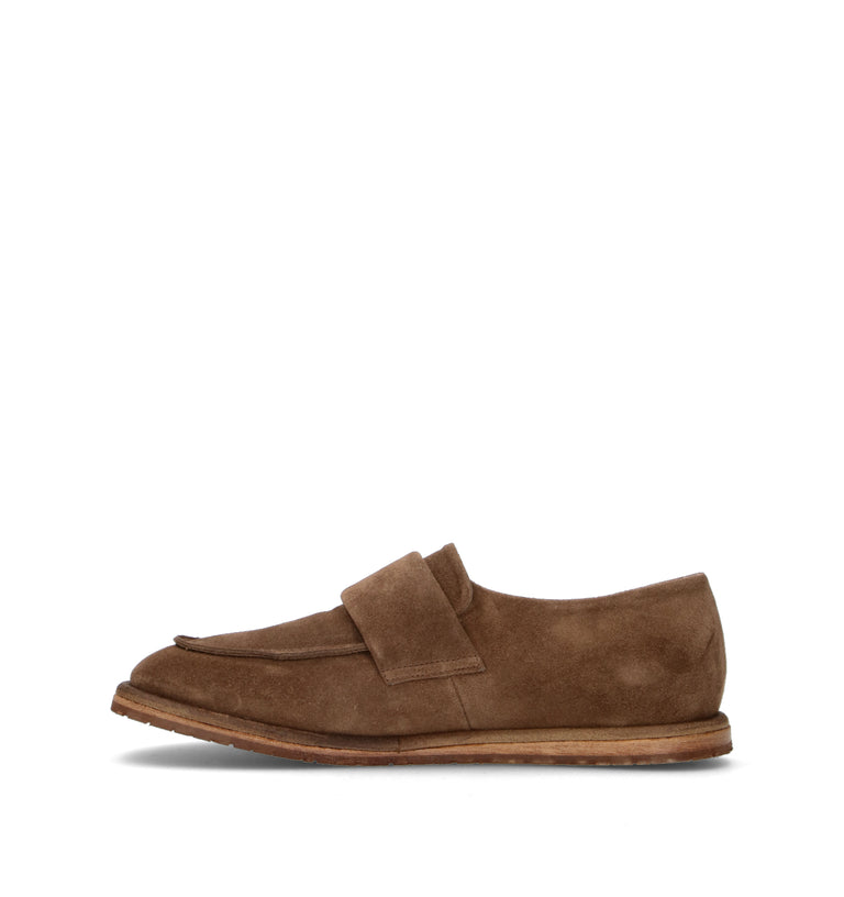 ERNESTO DOLANI Mocassino uomo marrone in suede