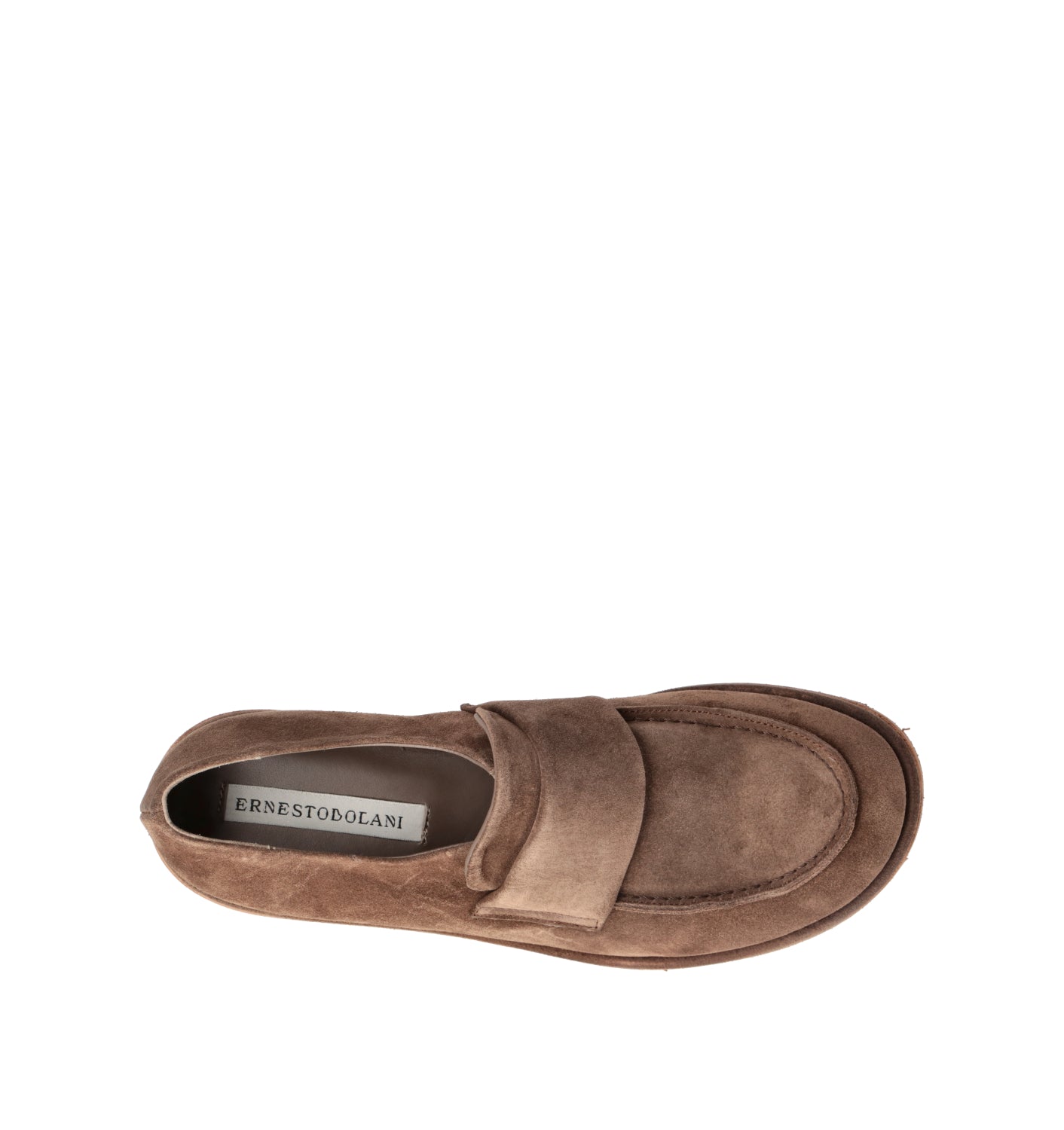 ERNESTO DOLANI Mocassino uomo marrone in suede