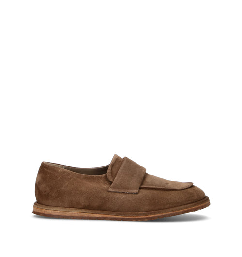 ERNESTO DOLANI Mocassino uomo marrone in suede