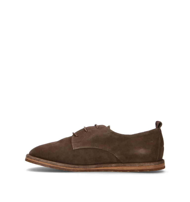 ERNESTO DOLANI Stringata uomo marrone in suede