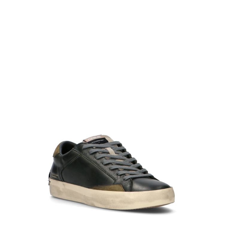 CRIME Sneaker uomo nera in pelle