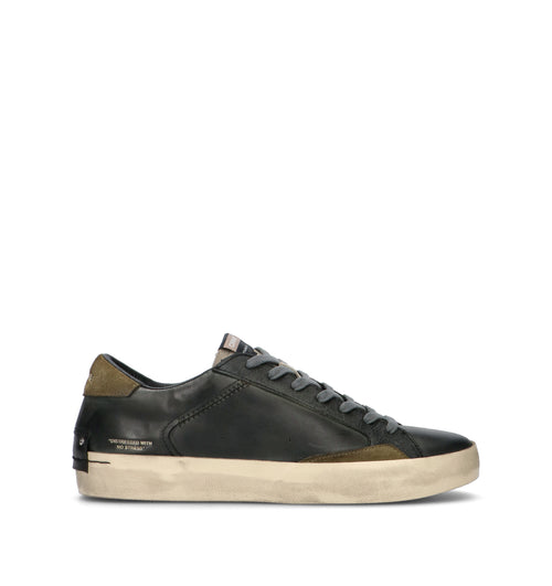CRIME Sneaker uomo nera in pelle