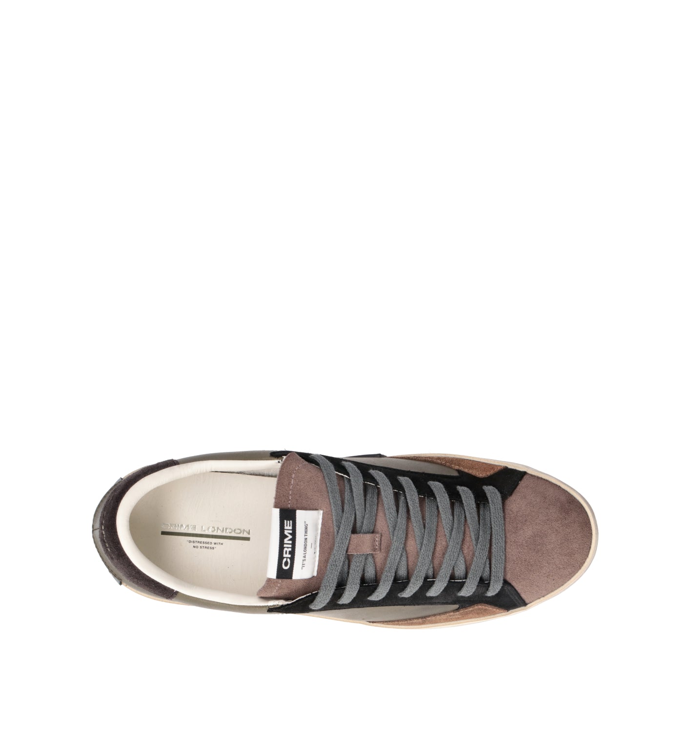 CRIME Sneaker uomo militare in pelle