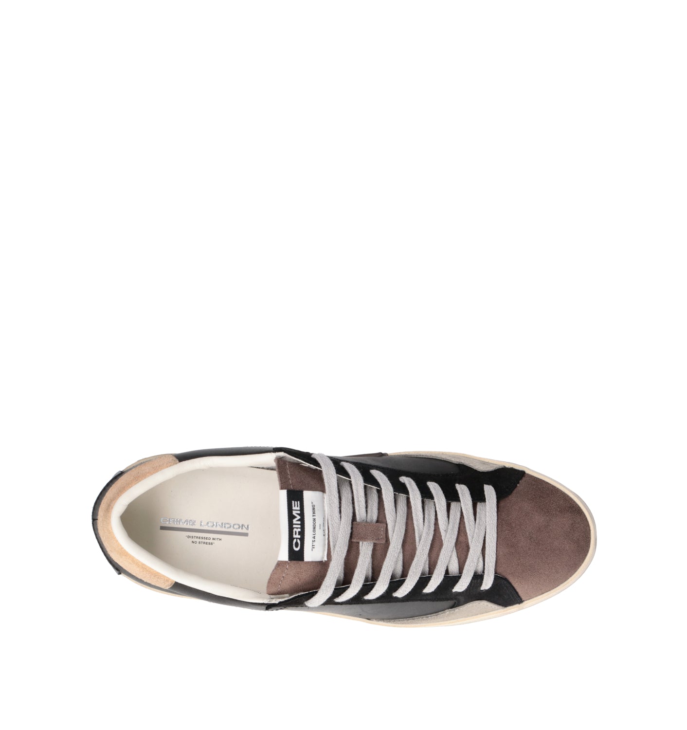 CRIME Sneaker uomo nera in pelle