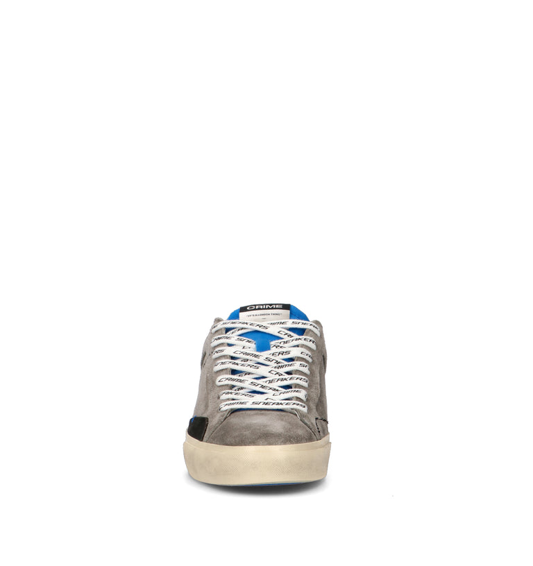 CRIME Sneaker uomo grigia in suede