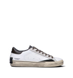 CRIME Sneaker uomo bianca in pelle