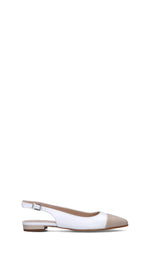 ROBERTA GINEPRI Slingback donna bianca/beige in pelle