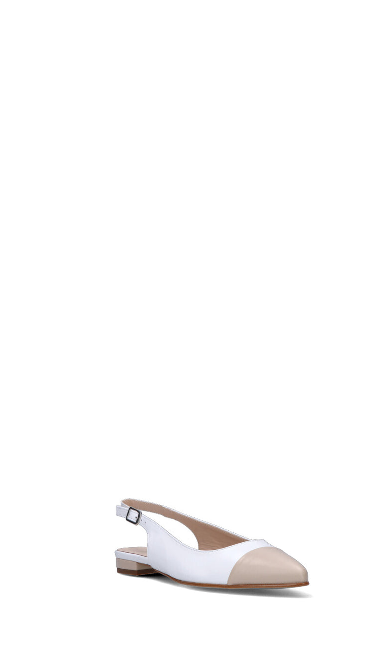 ROBERTA GINEPRI Slingback donna bianca/beige in pelle