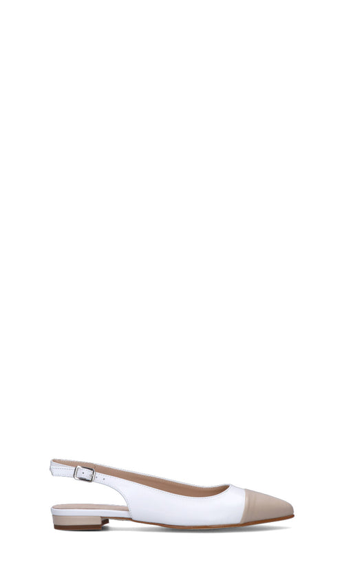 ROBERTA GINEPRI Slingback donna bianca/beige in pelle