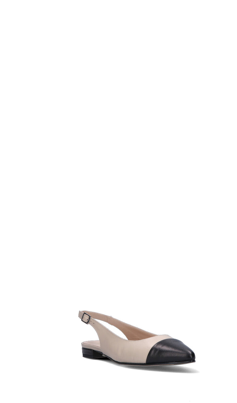 ROBERTA GINEPRI Slingback donna nera/beige in pelle