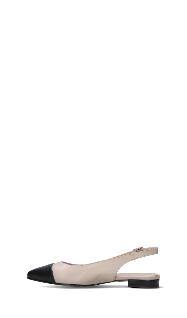 ROBERTA GINEPRI Slingback donna nera/beige in pelle