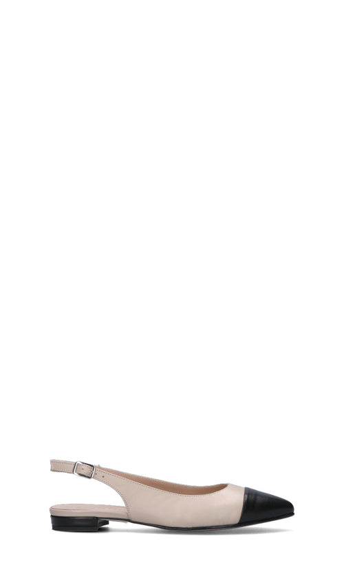 ROBERTA GINEPRI Slingback donna nera/beige in pelle