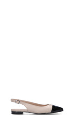 ROBERTA GINEPRI Slingback donna beige/nera in pelle