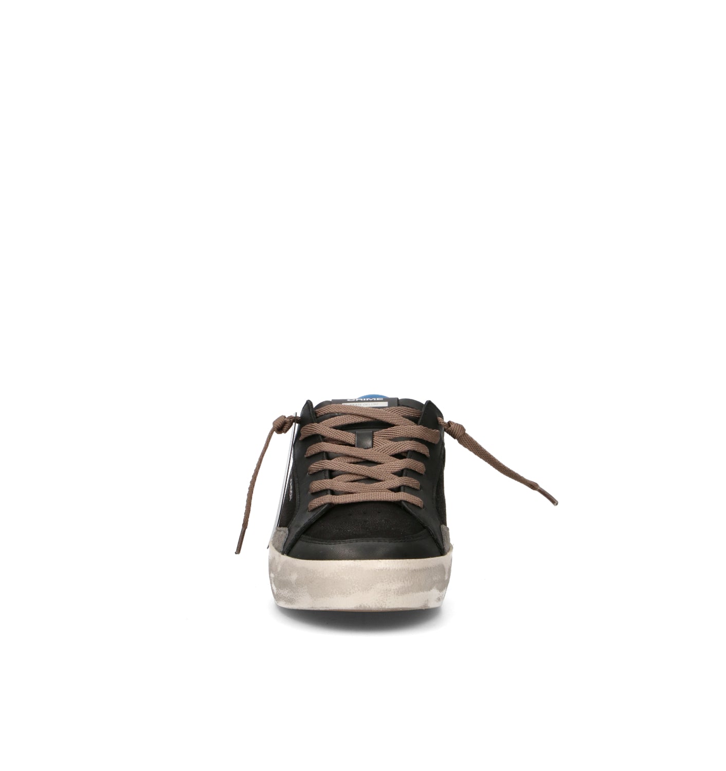 CRIME Sneaker uomo nera in pelle