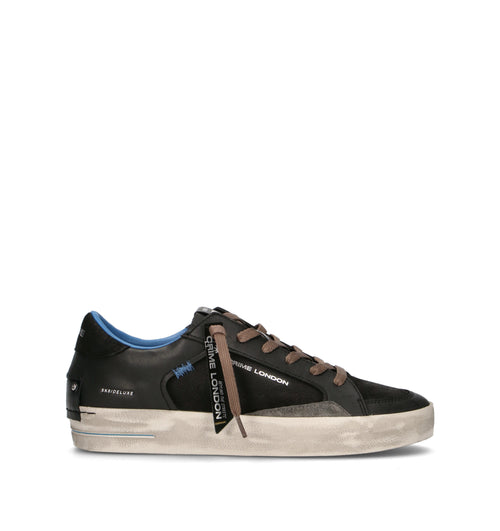 CRIME Sneaker uomo nera in pelle