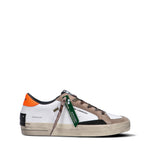 CRIME Sneaker uomo bianca in pelle