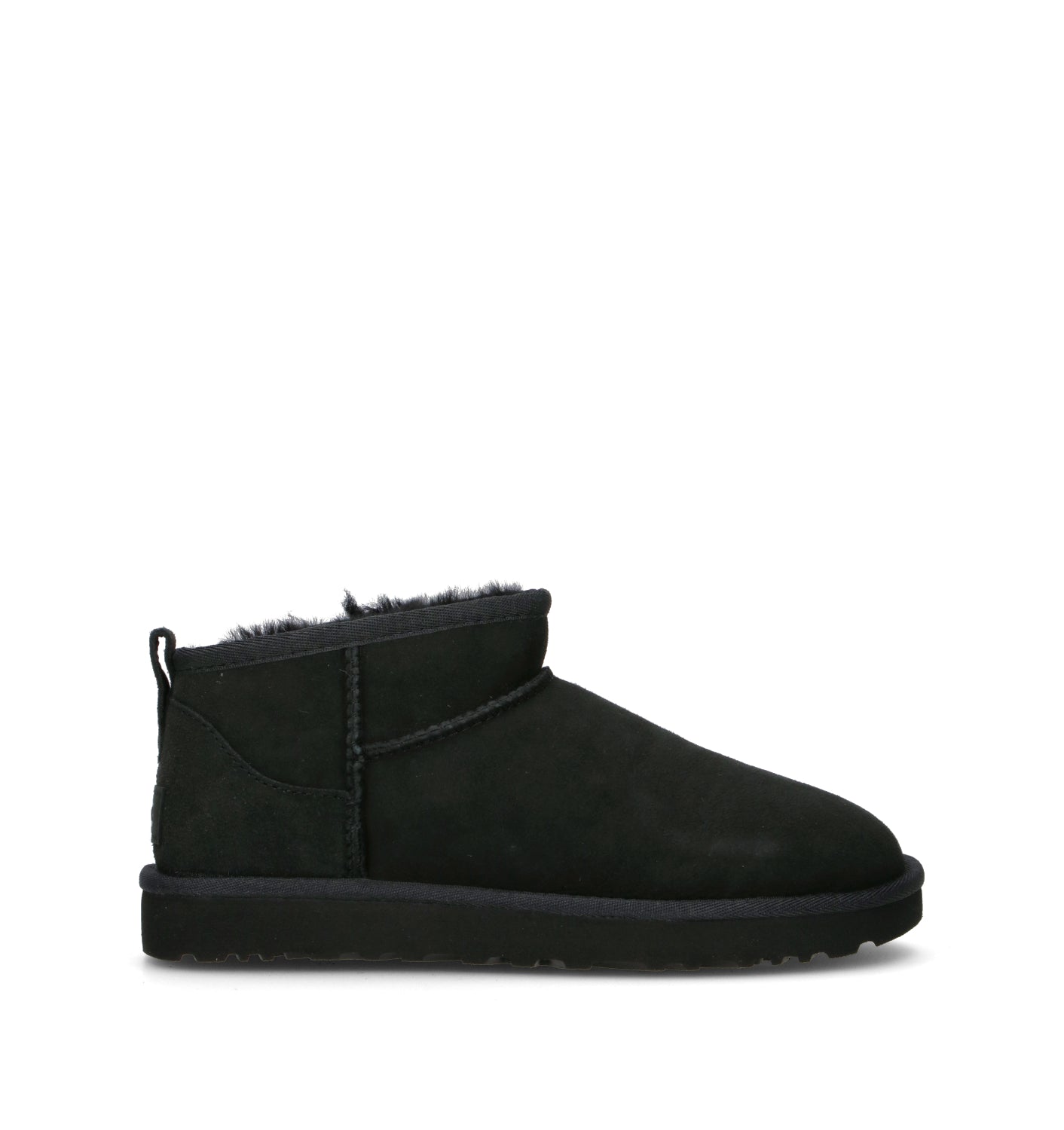 UGG W CLASSIC ULTRA MINI Tronchetto donna nero in suede