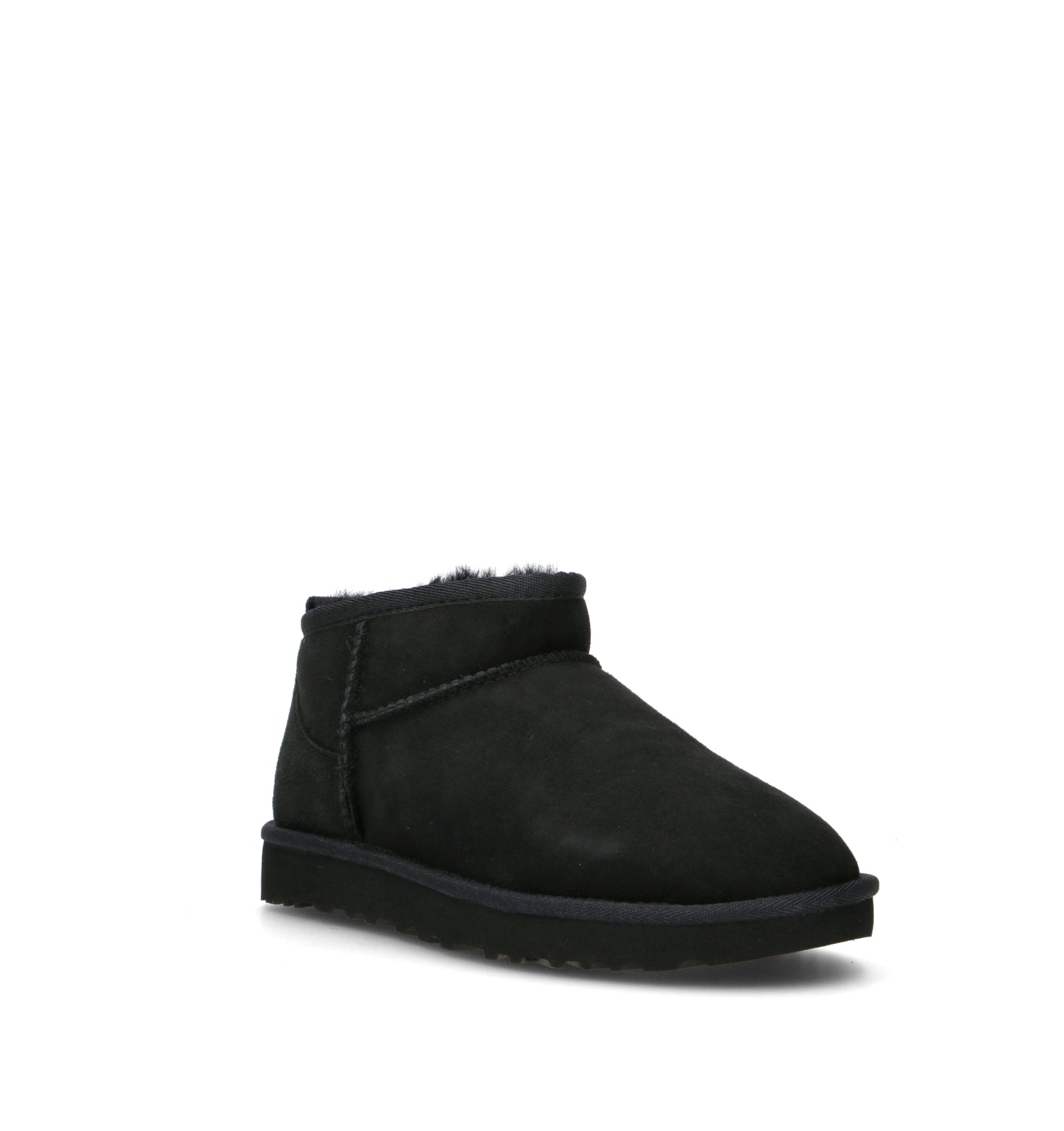 UGG W CLASSIC ULTRA MINI Tronchetto donna nero in suede