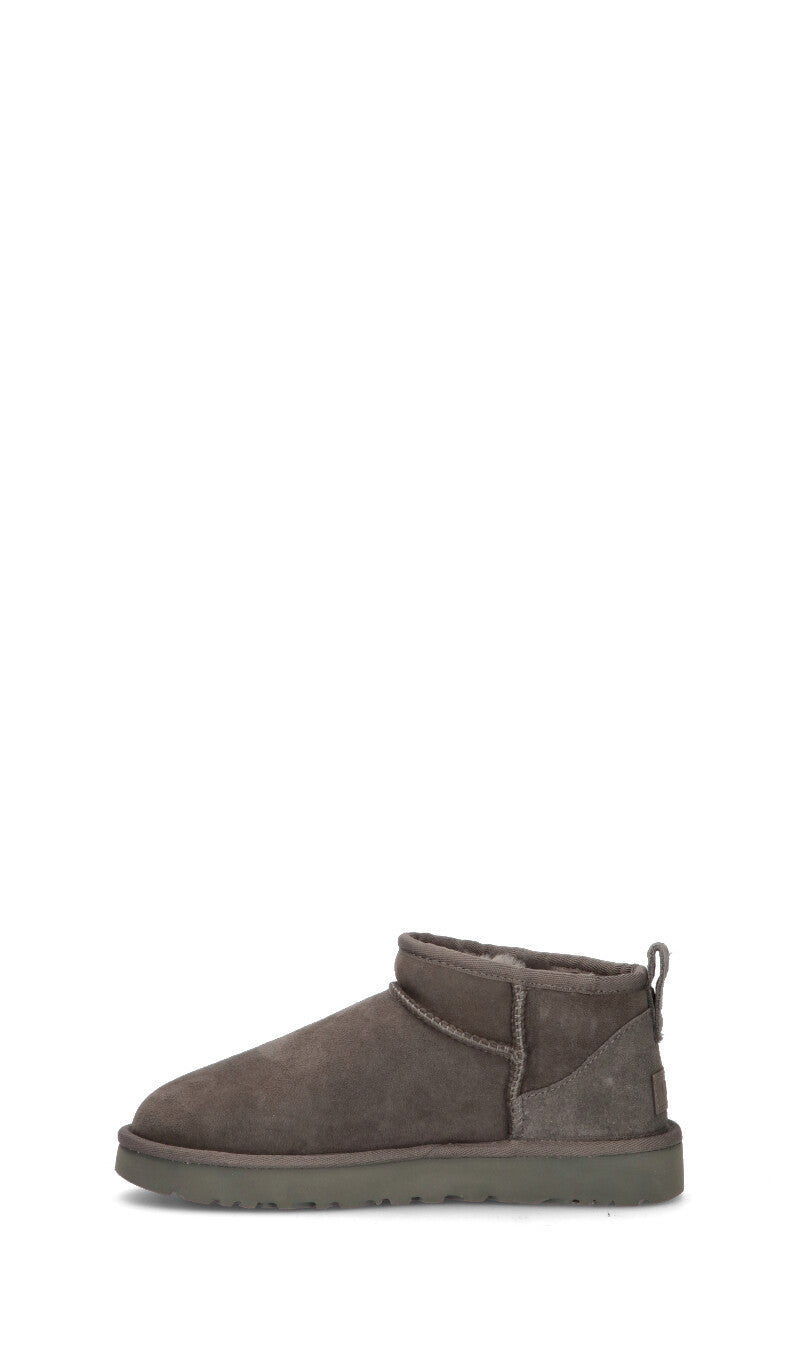 UGG - W CLASSIC ULTRA MINI Stivaletto pelo donna grey in suede