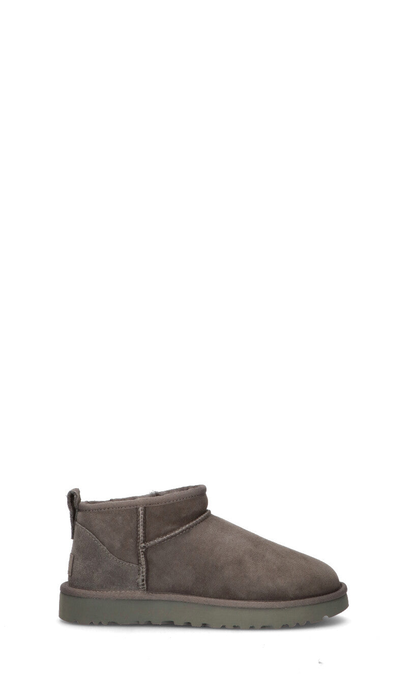 UGG - W CLASSIC ULTRA MINI Stivaletto pelo donna grey in suede