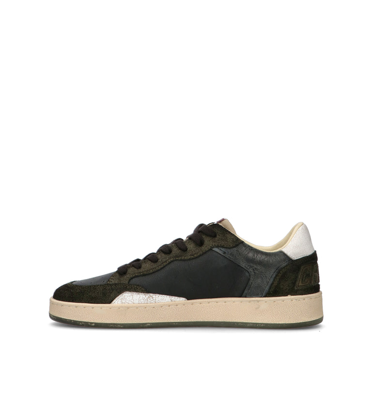 CRIME Sneaker uomo nera in pelle