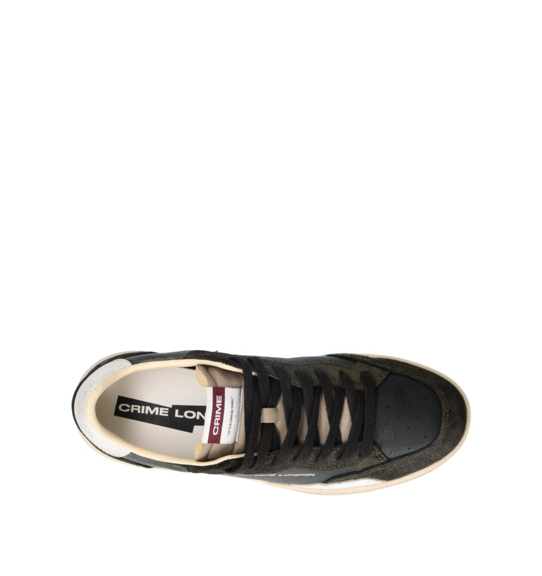 CRIME Sneaker uomo nera in pelle