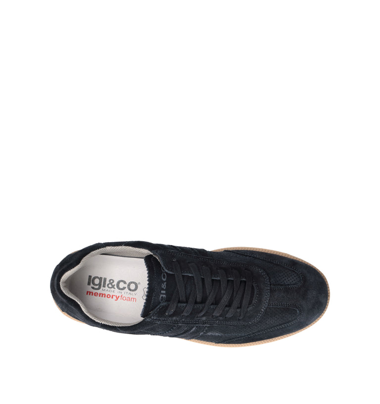 IGI&CO Sneaker uomo blu in suede