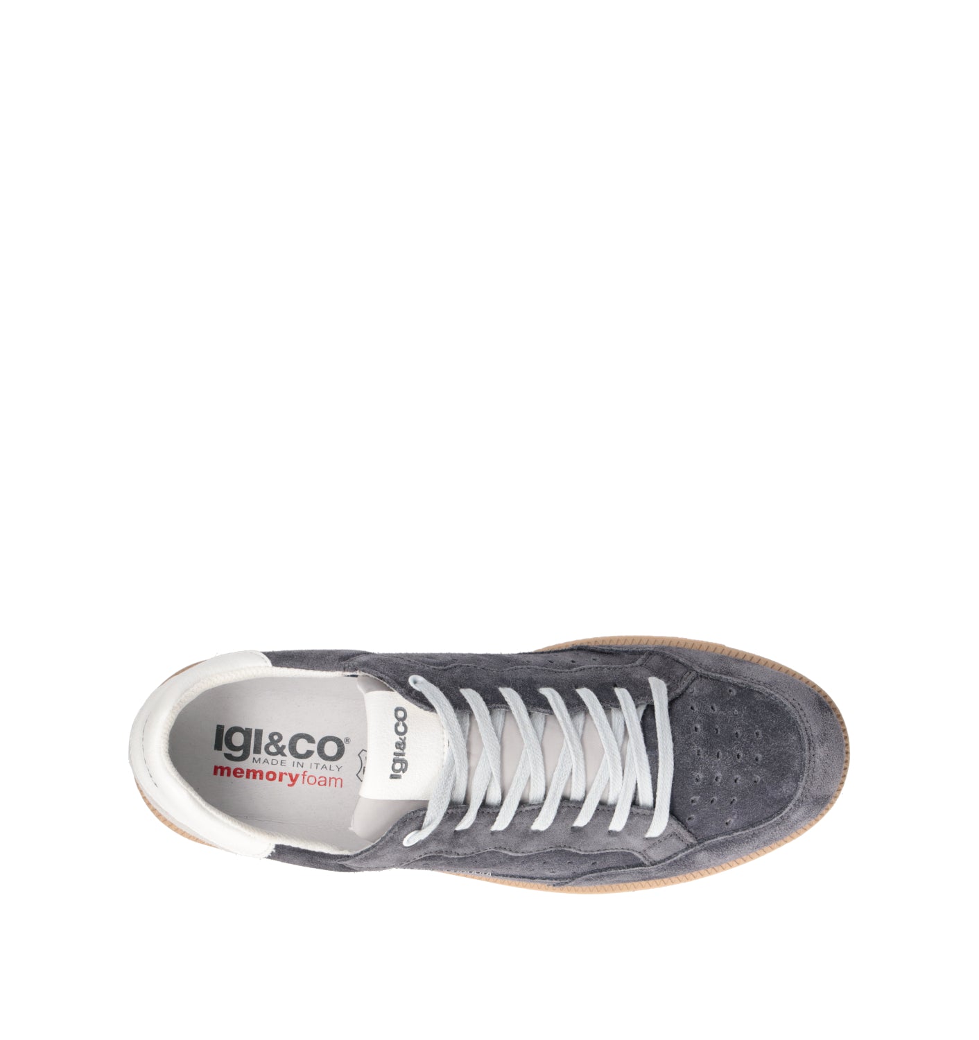IGI&CO Sneaker uomo grigia in suede