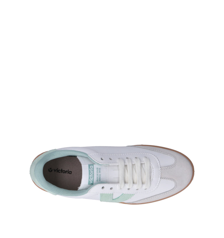 VICTORIA Sneaker donna bianca/acquamarina
