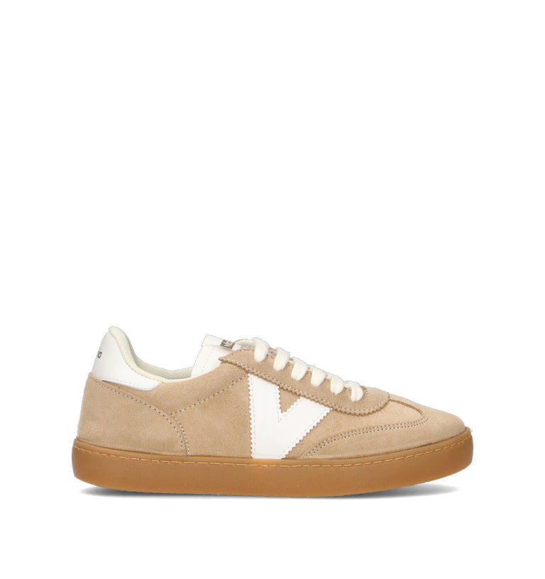 VICTORIA Sneaker donna beige in suede