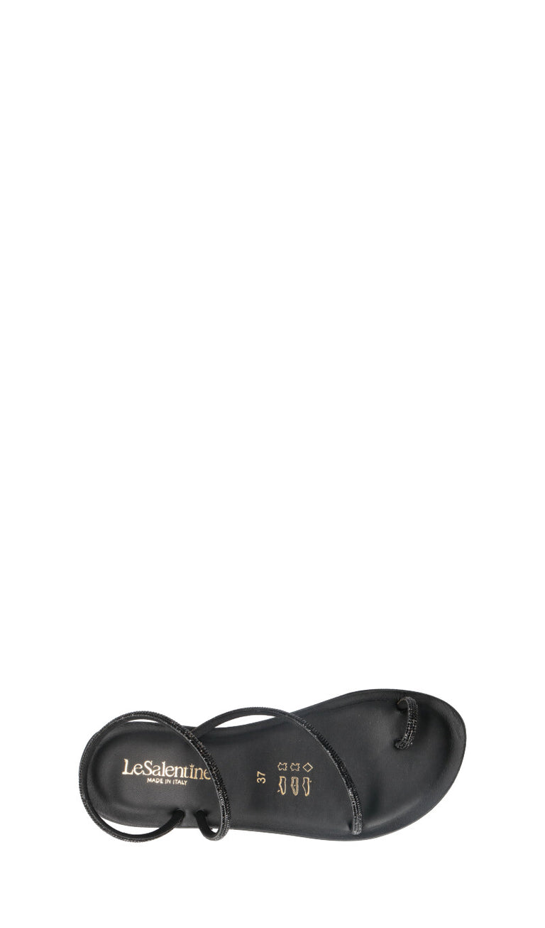 LE SALENTINE Sandalo donna nero in pelle