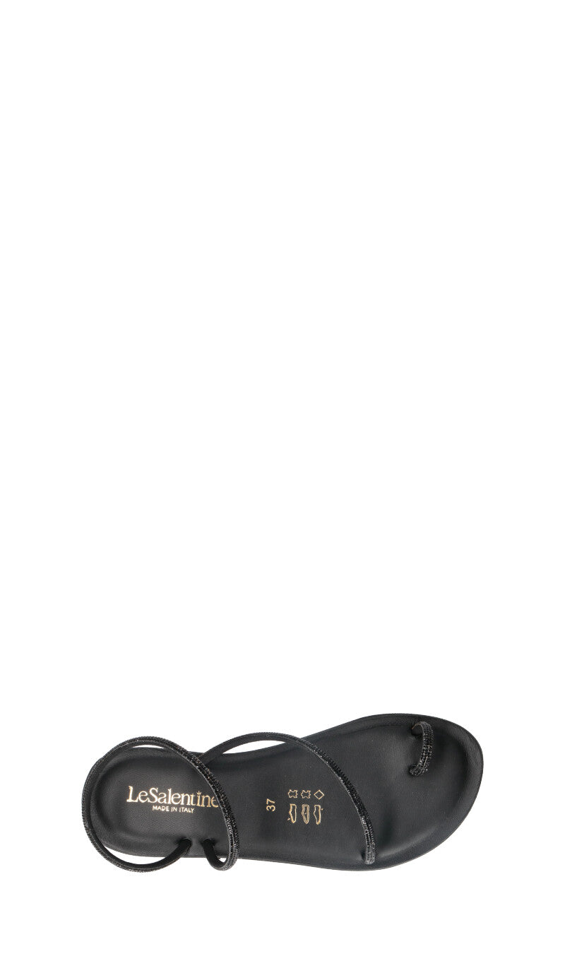 LE SALENTINE Sandalo donna nero in pelle
