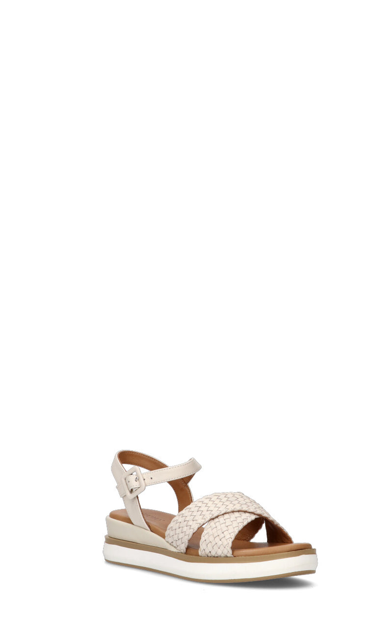 INUOVO Sandalo donna crema in pelle