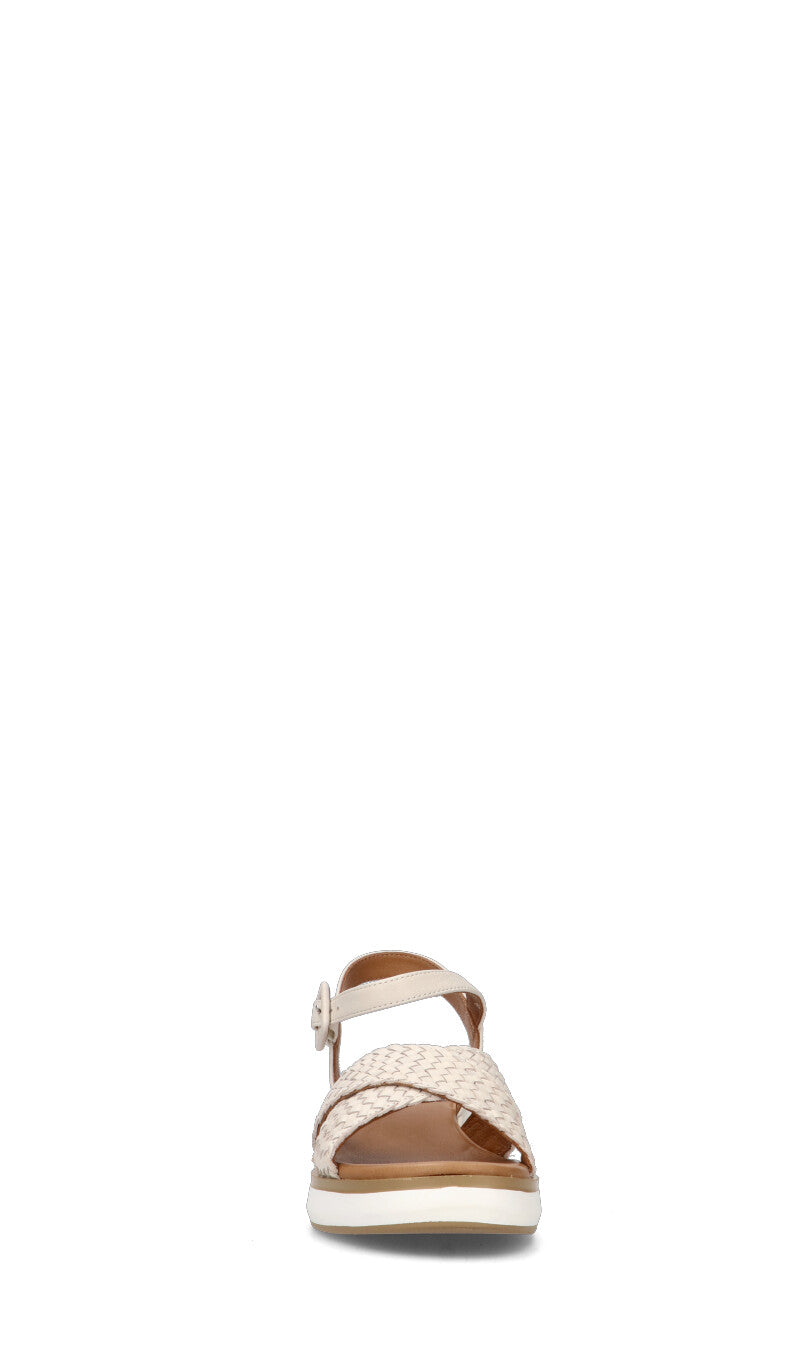 INUOVO Sandalo donna crema in pelle