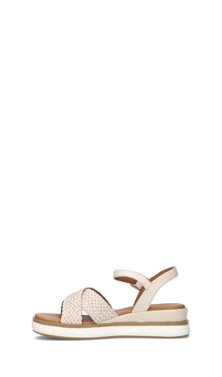 INUOVO Sandalo donna crema in pelle