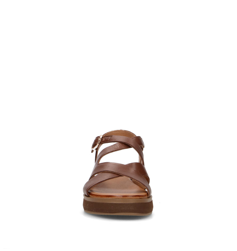 INUOVO Sandalo donna marrone in pelle