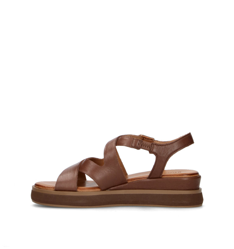 INUOVO Sandalo donna marrone in pelle