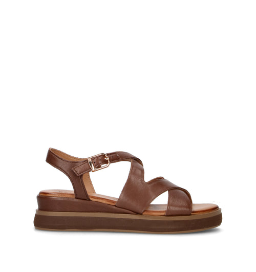 INUOVO Sandalo donna marrone in pelle
