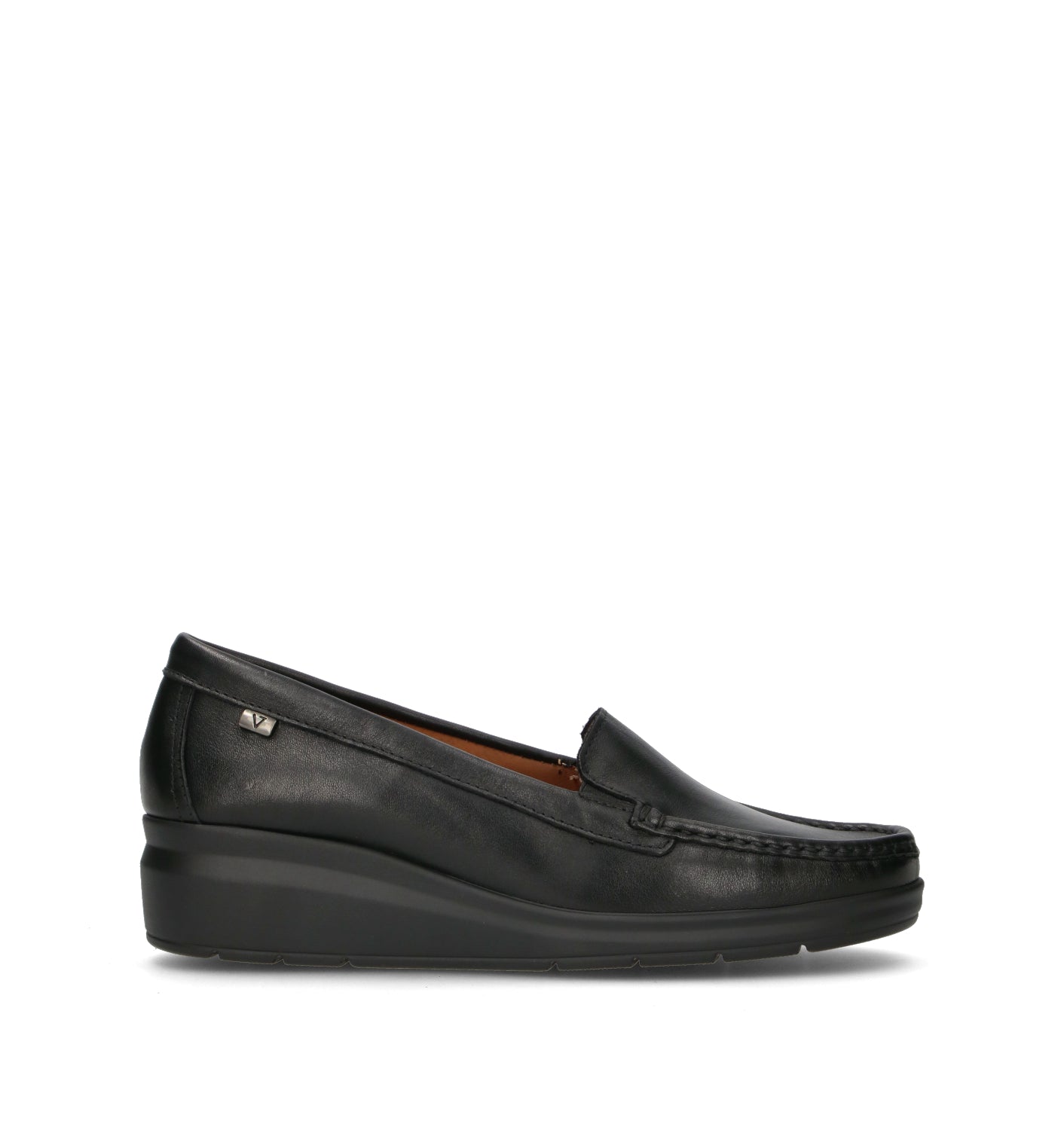 VALLEVERDE Mocassino donna nero in pelle