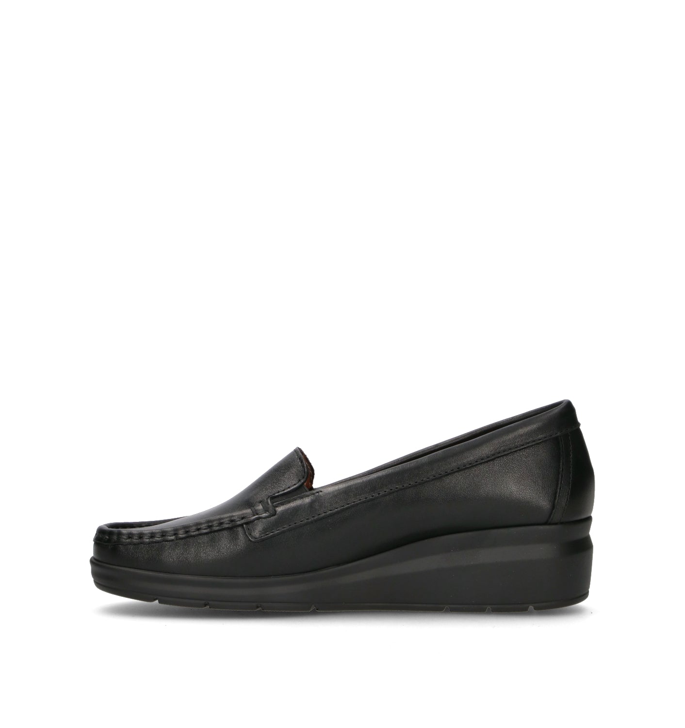 VALLEVERDE Mocassino donna nero in pelle