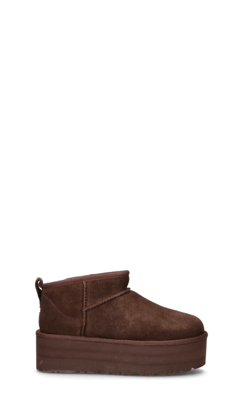 UGG CLASSIC ULTRA MINI PLATFORM Stivaletto pelo donna marrone