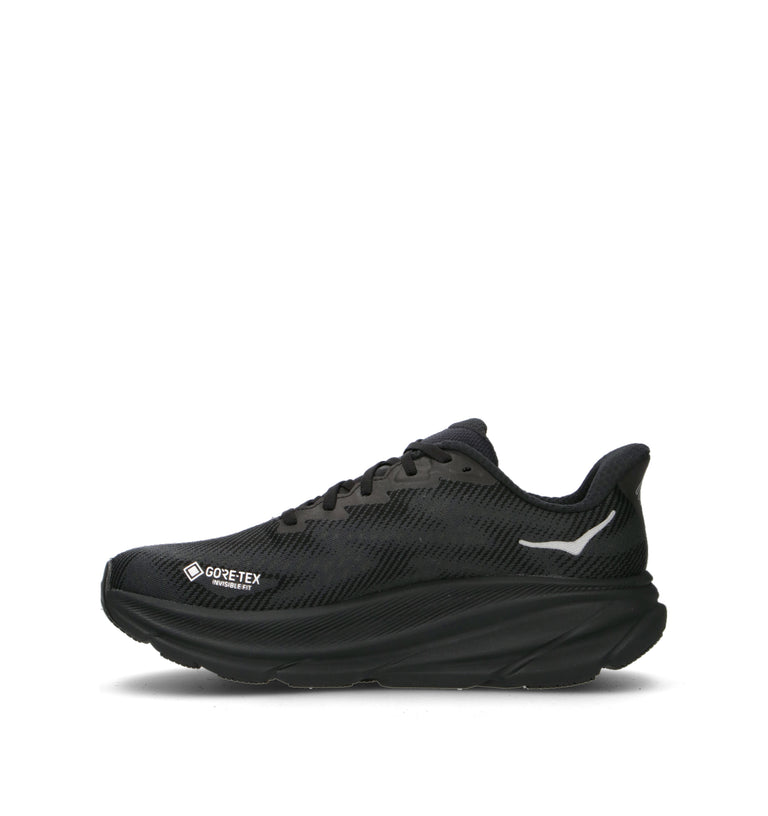HOKA ONE ONE M CLIFTON 9 GTX Scarpa running uomo nera in gore-tex