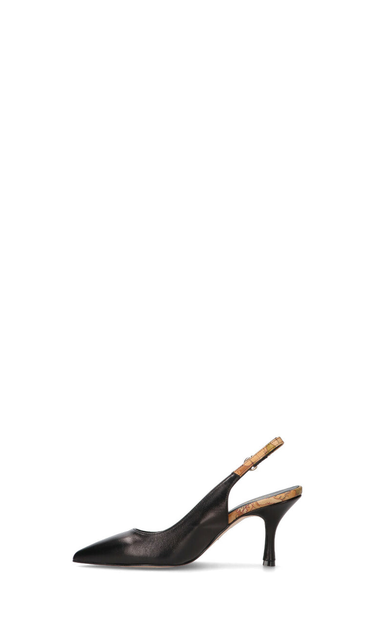 ALVIERO MARTINI Slingback donna nera in pelle