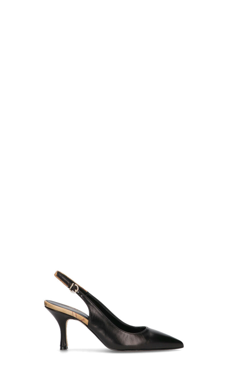 ALVIERO MARTINI Slingback donna nera in pelle