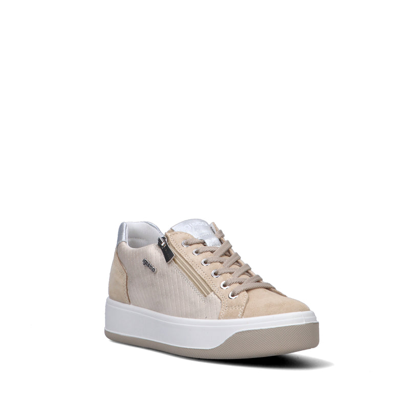 IGI&CO Sneaker donna beige in pelle