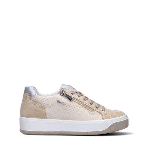 IGI&CO Sneaker donna beige in pelle
