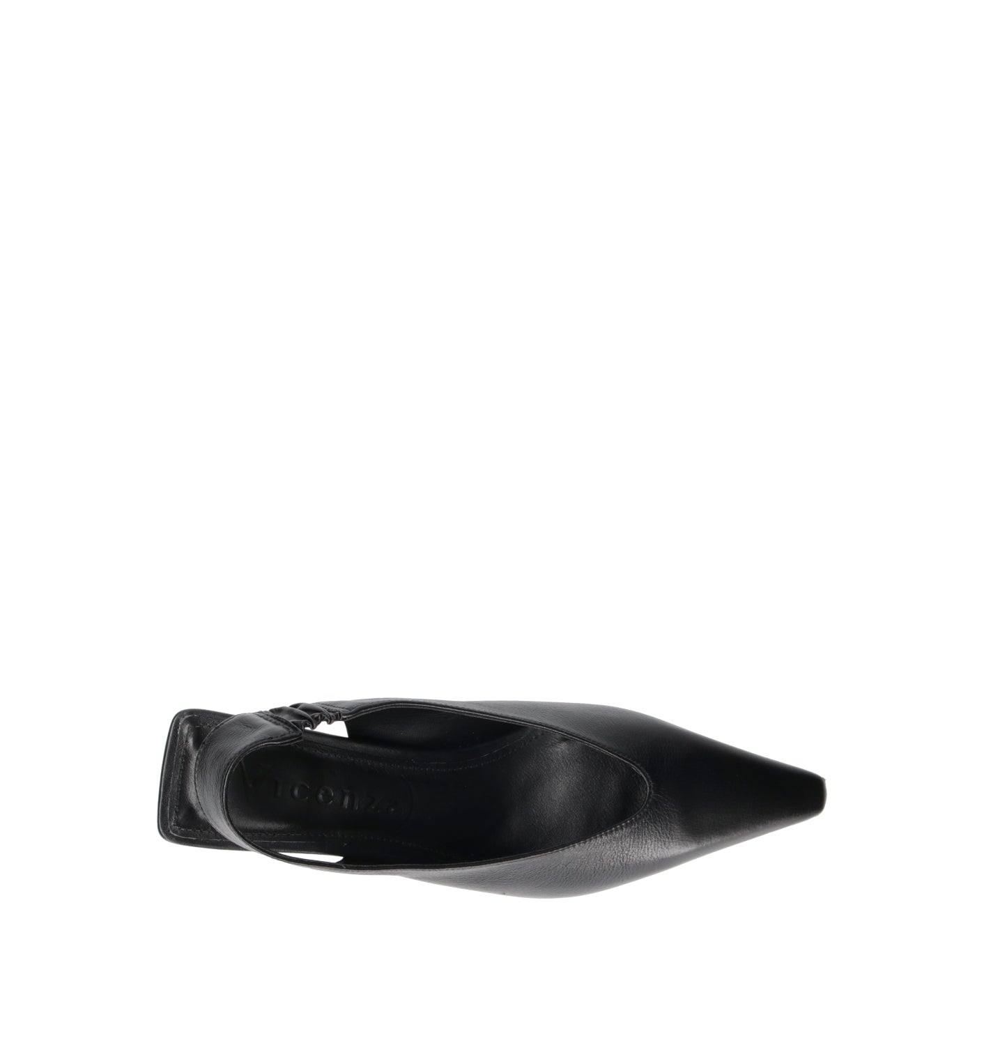VICENZA Slingback donna nera in pelle