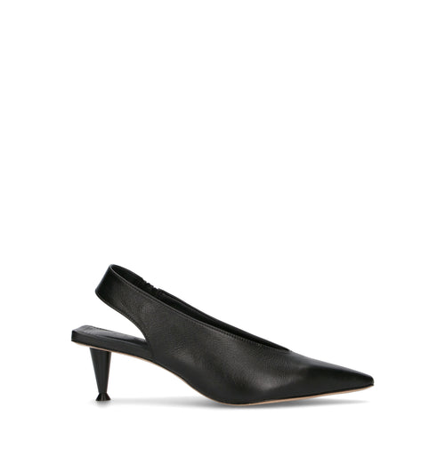VICENZA Slingback donna nera in pelle